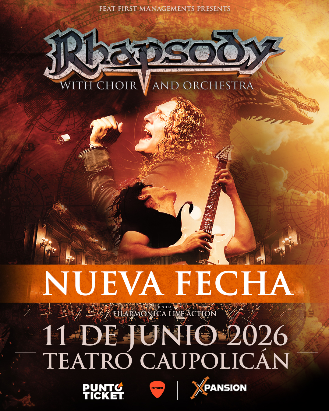 Por éxito de ventas, Rhapsody confirma segunda fecha con coro y orquesta en Chile